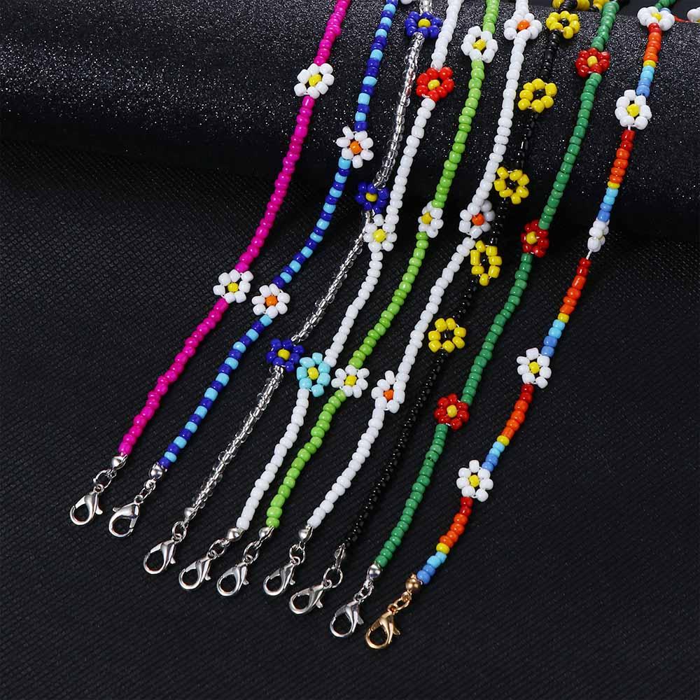 Gift Daisy Vacation Lovely Clavicle Necklace Bohemia Choker Flowers Beaded Necklace Women Necklace