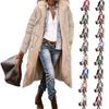 Women's Fashion Casual Warm Solid Color Hooded Cotton Jacket Long Sleeve Double-sided Slim Fit Temperament Cardigan Top Jacket