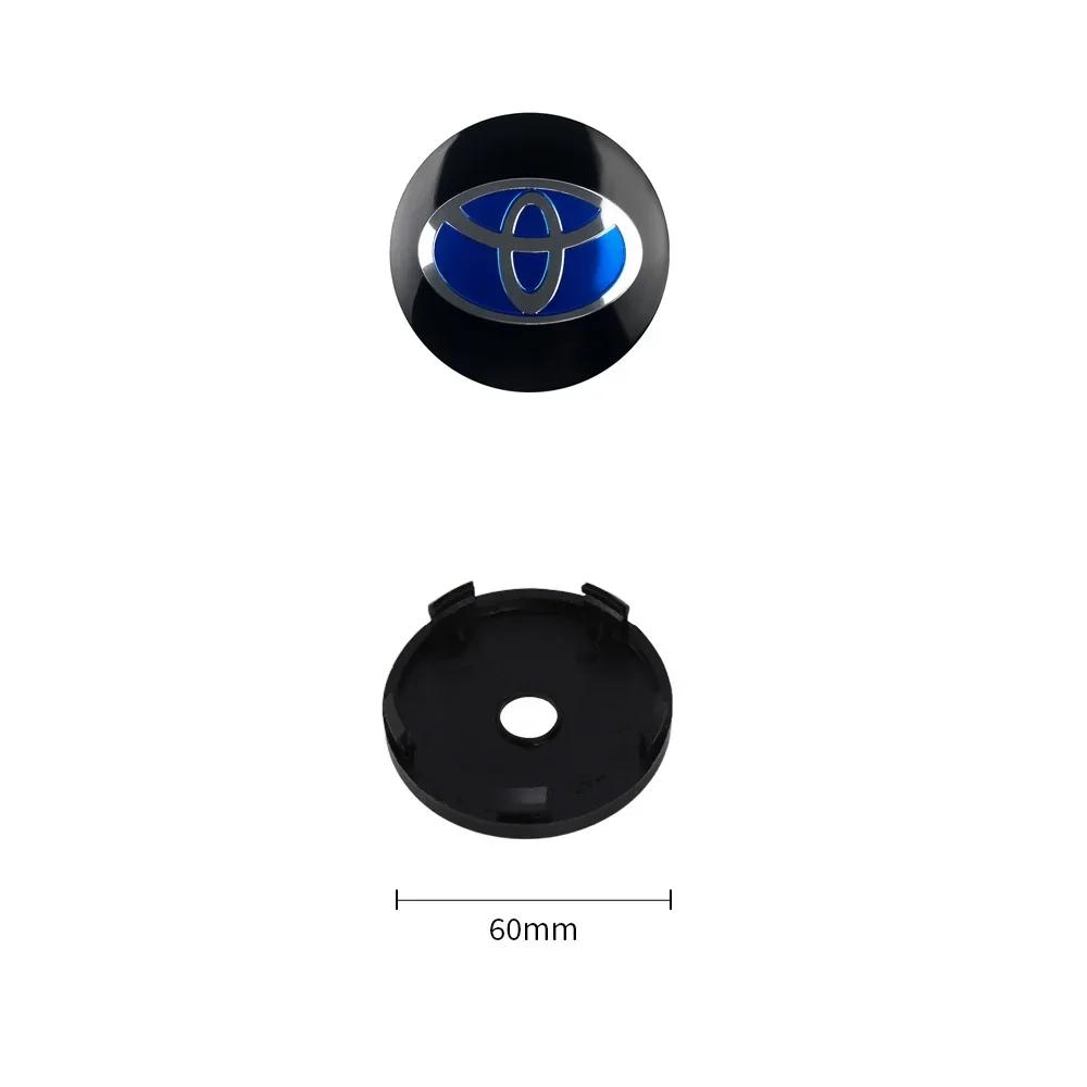4Pcs 60MM Car Wheel Center Hub Caps Badge Tire Rim Covers For Toyota Fortuner Chr Verso Prius Hiace Yaris TRD Corolla GR Sport