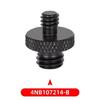 Double Headed Metal Screw Adapter 1/4" Male to 1/4" or 3/8" Male Threaded Screws