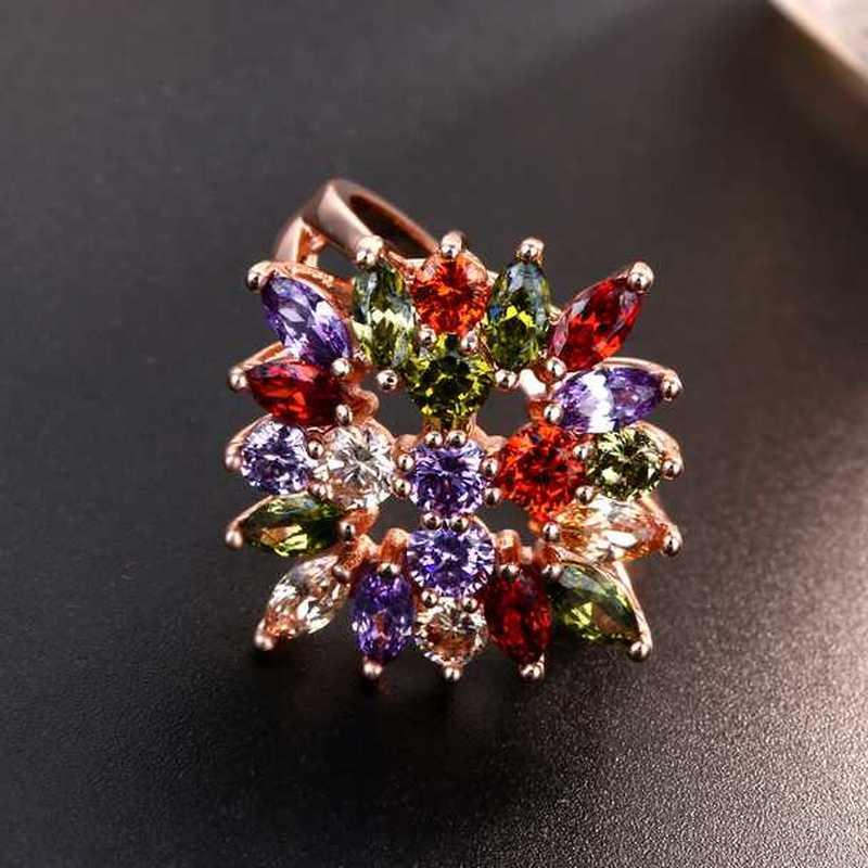 Sace Gems Классическое роскошное многоцветное кольцо с цирконом, женские ювелирные изделия, свадебный подарок для вечеринки