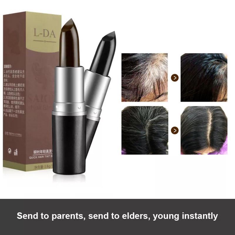 Одноразовая краска для волос в стиле помады, временное прикрытие, белая краска для волос, мгновенная краска для волос с корнями седых волос, ручка-карандаш