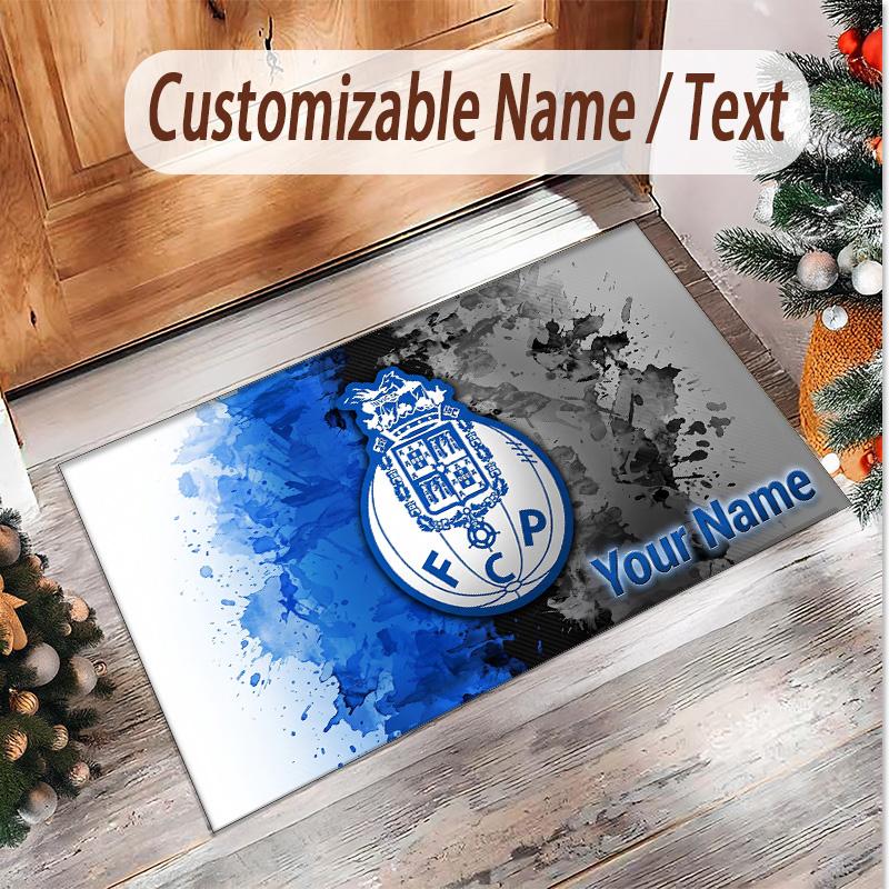 Personalized Crystal Velvet Carpet FC Porto Pattern Non Slip Floor Rug