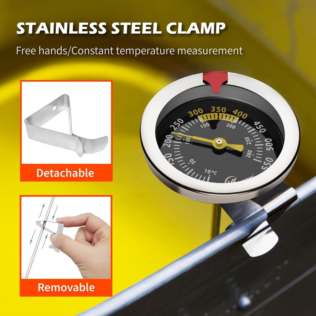 Термометр для гриля KT THERMO, датчик температуры для коптильни на углях, сменный термометр для жарки мяса на гриле