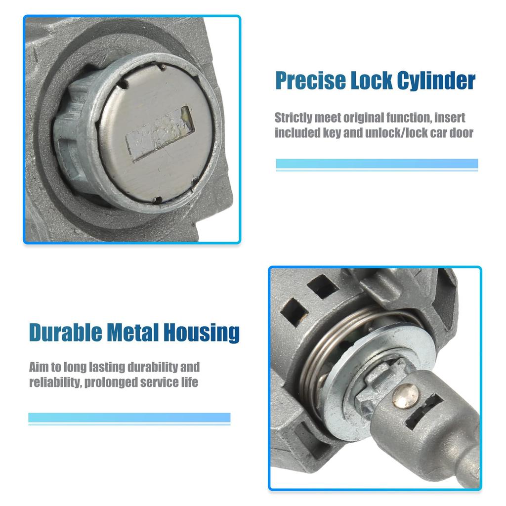 Edinstry Car Door Door Lock Key Door Cylinder Kit with 2 Lock, Pin, Cylinder, Keys, 2012-2015, 72185-TR0-A01