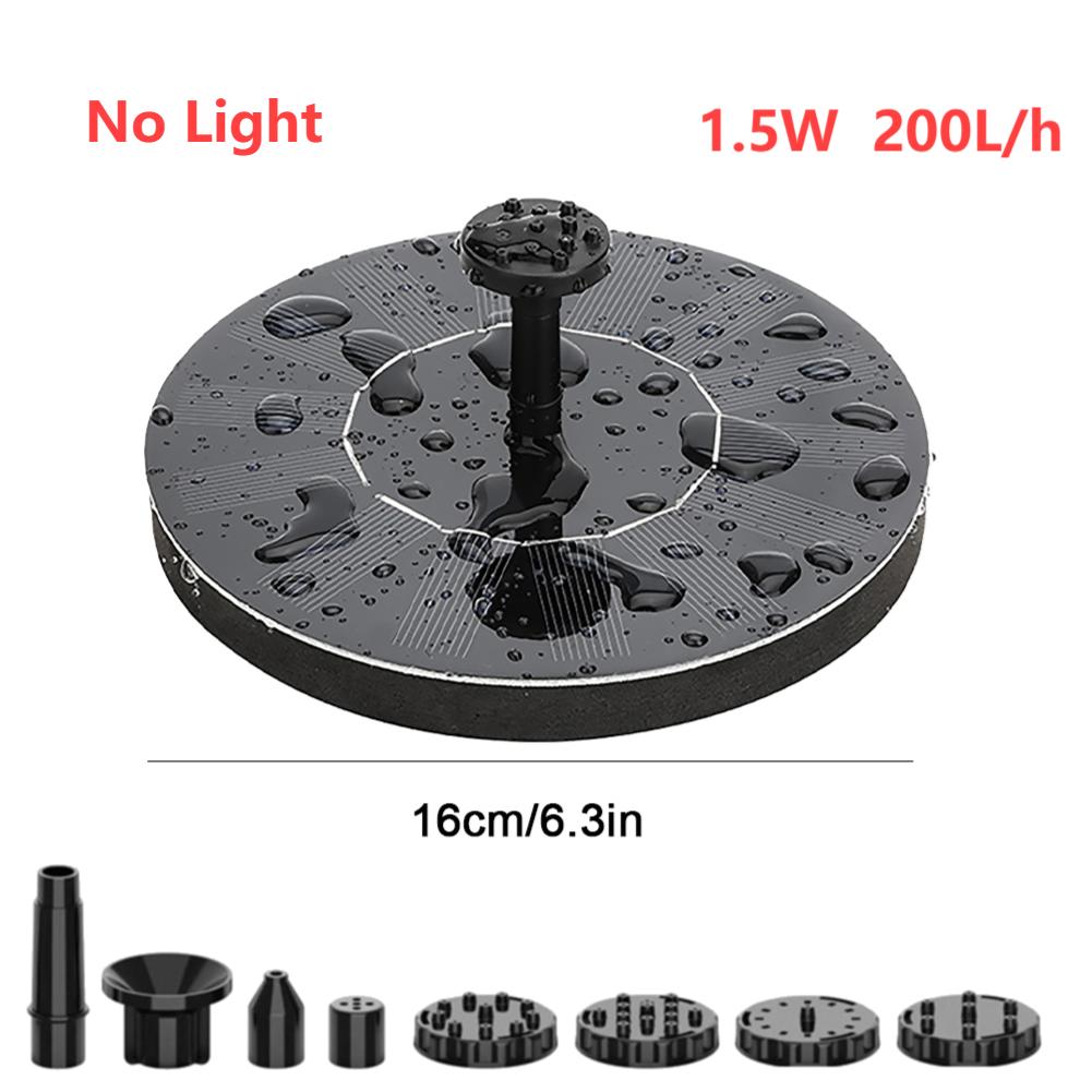 Solar Floating Fountain Bird Baths Water Fountain Outdoor Solar Panel Water Pump Pool Pond Floating Decoration Garden Waterfall