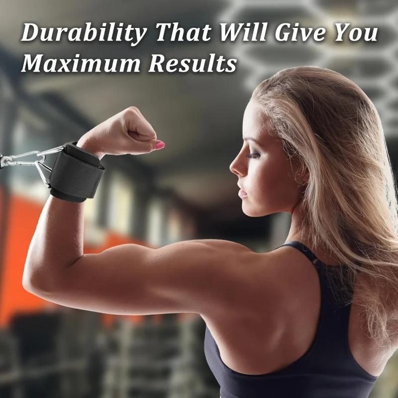 Регулируемые манжеты на запястьях, неопреновые ремни с подкладкой для тросовых тренажеров, силовые резинки, фитнес-оборудование