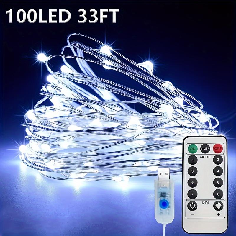 high qualityBZPCF 1pc USB Fairy String Lights, 66FT 200LED, 33Ft 100 LED, 16.4FT 50LED, Silver Wire, 8 Lighting Modes, Remote Control, USB Powered,