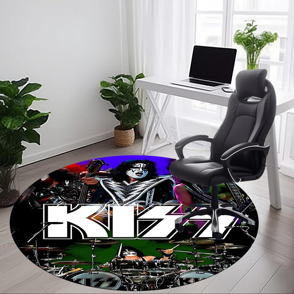 1 шт. Круглый ковер KISS Music Office, под офисные стулья, спальня, гостиная, домашний декор a1016285
