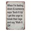 Винтажное Металлическое Настенное Искусство Suck It Up Walk It Off Потертый Жестяной Знак 12x8 Дюймов Рустикальная Табличка Легкая Предварительно Просверленные Отверстия