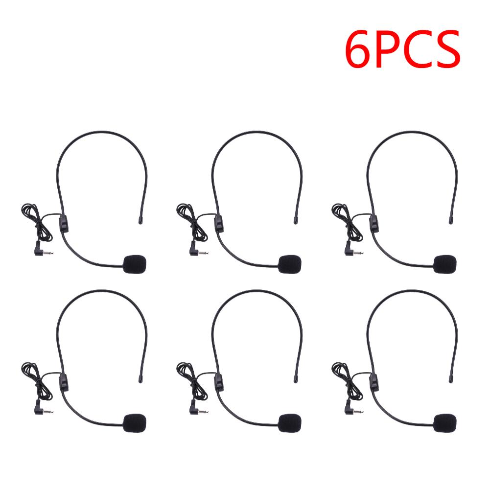 3.5mm Plug Guide Lecture Speech Headset Mic Voice Amplifier Portable Wired Microphone Lightweight Over Head for Teaching Meeting