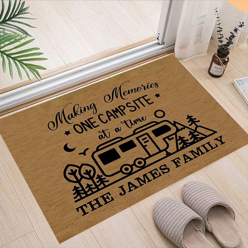 Cartoon Camping Floor Mat Entrance Welcome Doormats Kitchen Rug Home Decor Carpet Non-slip Area Rug Anti-slip Machine Washable