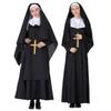 Halloween Nun Costumes, Virgin Mary Stage Performance Black Robe