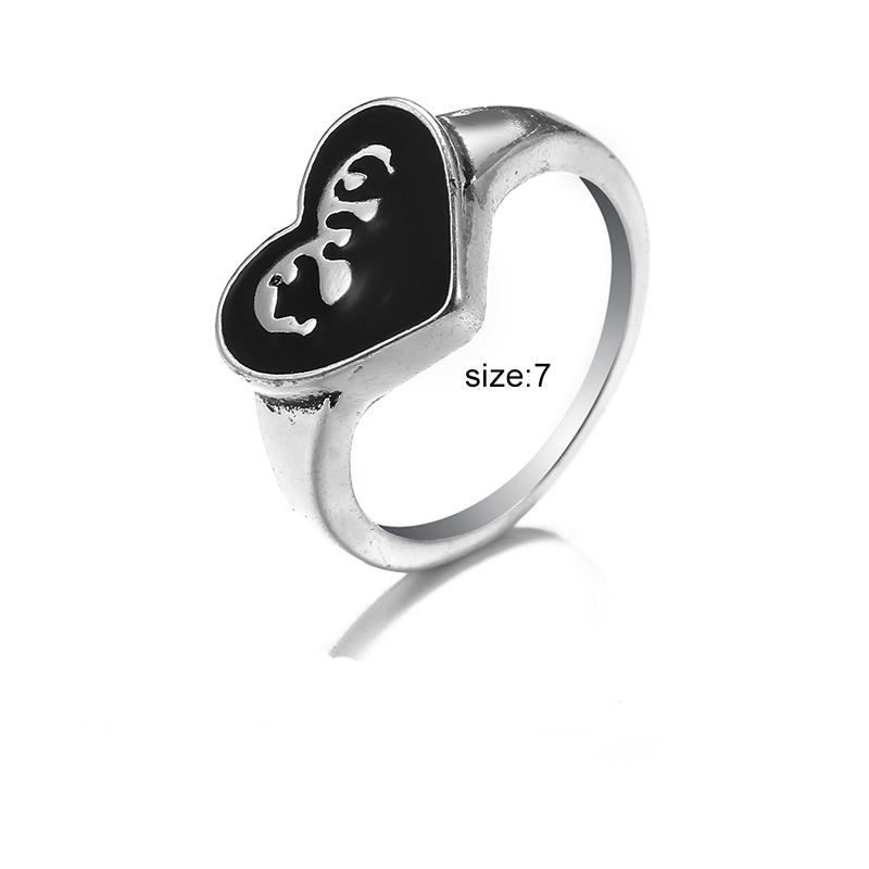 Кольцо для женщин и девочек Любовь Бабочка Череп Модные мужские украшения Винтаж Древнее серебро Цвет Панк Хип-Хоп Регулируемый Бохо
