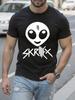 Тяжелая футболка Skrillex - Черная с графикой SKRILLEX...