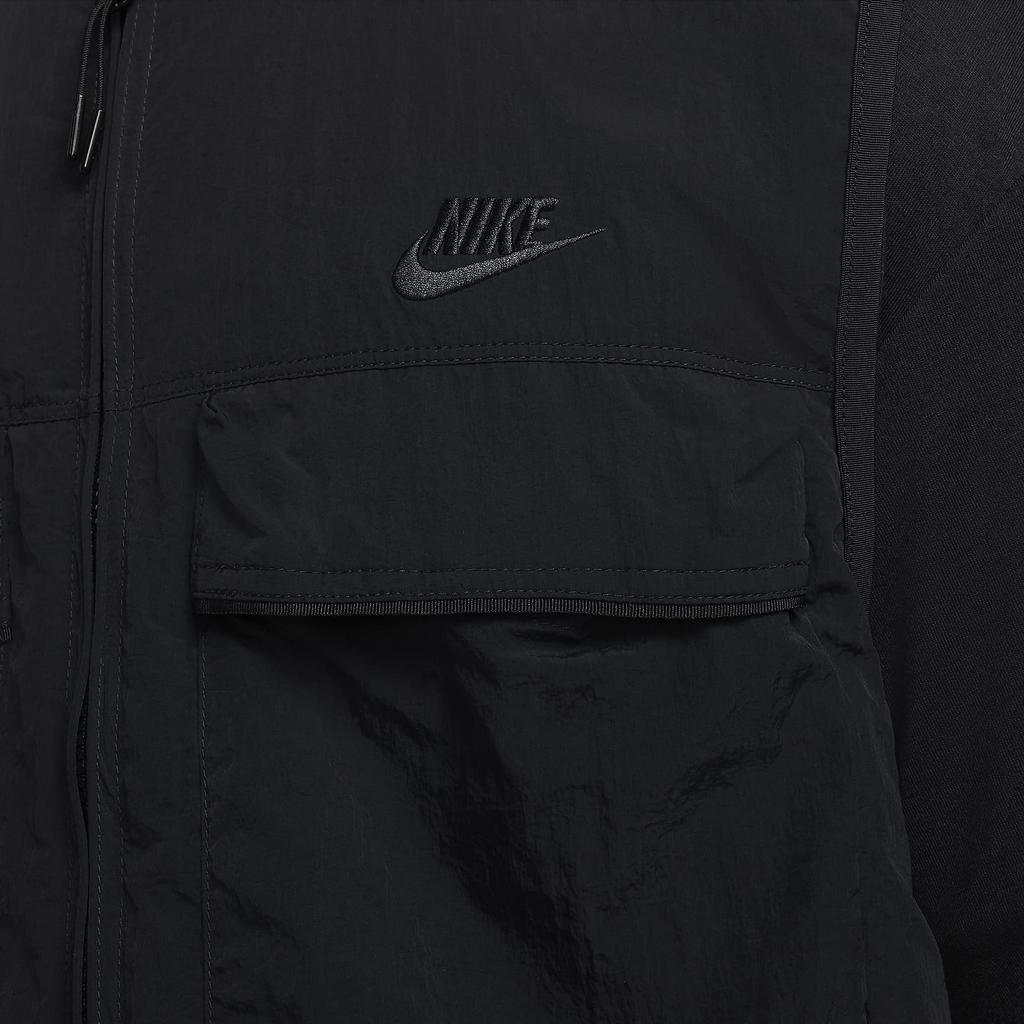 Nike Технологичный жилет без рукавов свободного кроя с воротником-стойкой и молнией Мужские жилеты Черный FZ0748-010