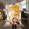 1Pc Misa Cute Print Flannel Blanket, High quality Comfortable for All Seasons, Home Decor, Warmth and Comfort, Perfect for Christmas Gifts 59