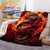 Chinese Dragon or Divine  Fluffy Blanket Flannel Warmth Soft Plush Sofa Throw Dragon Eye Square  Blanket Tourist