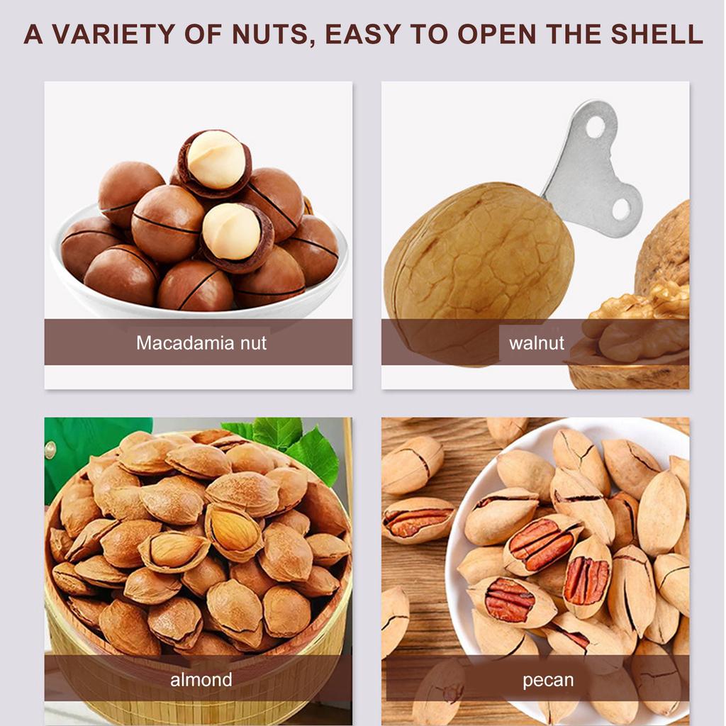 Упаковка из 20 орехоколов для макадамии, фундука и пекана, конструкция из нержавеющей стали, инструмент для открывания грецких орехов, кухонный гаджет