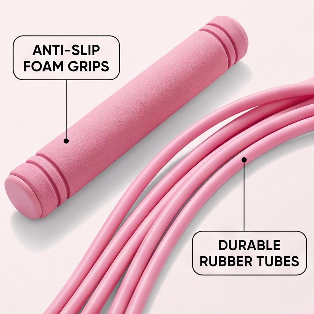 Resistance Band With Handle: 8 Tube Adjustable Expander High Elasticity Workout Bands for Yoga Pilates Home Gym Training