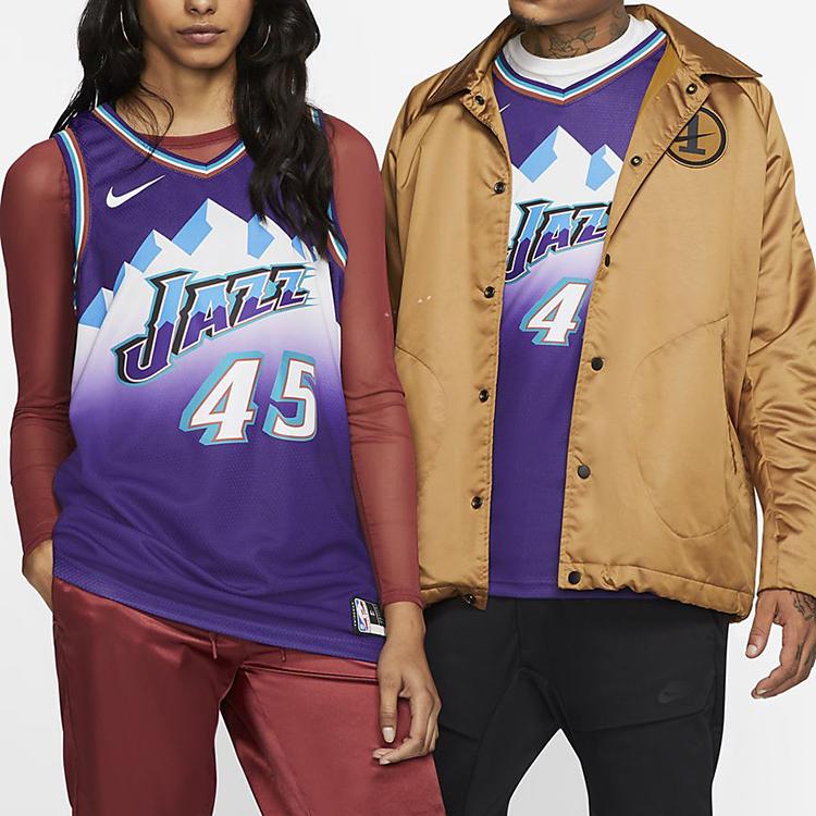 Nike X NBA Юта Джаз Донован Митчелл Классическое издание Swingman Джерси Фиолетовый AV4517-504