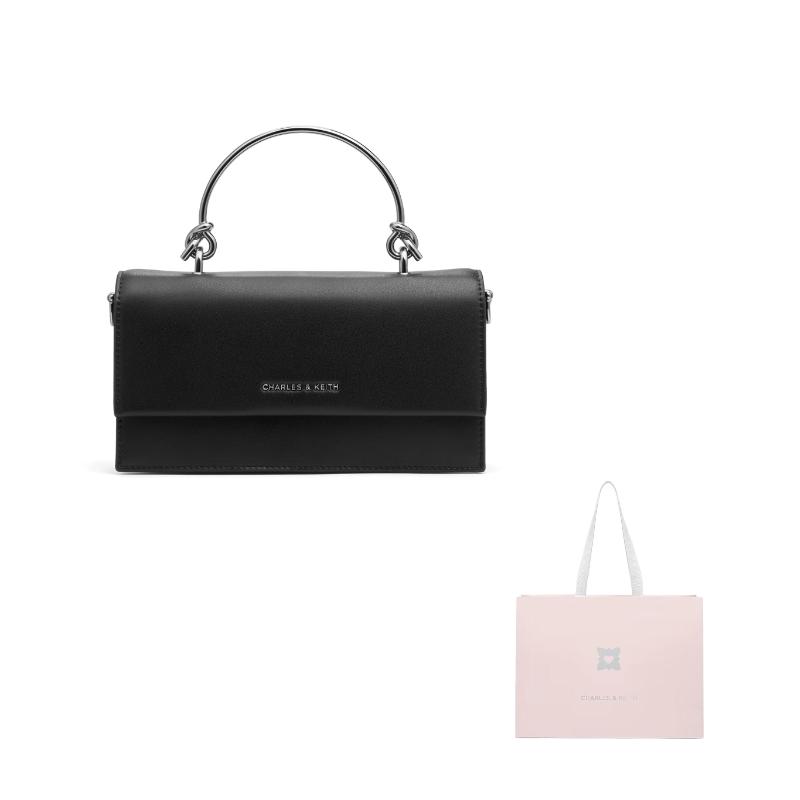 CHARLES&KEITH PU, Смешанная ткань Сумка через плечо Маленькая Женская Разноцветная CK6-10840559-A