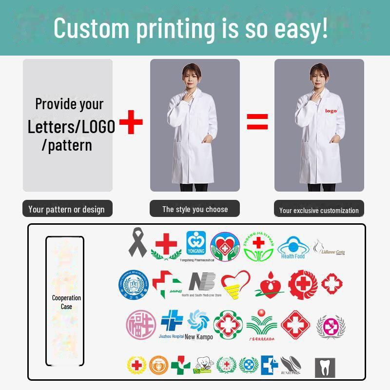 Утолщенное белое пальто: Длинный рукав унисекс лабораторный/докторский/пищевой/рабочий защитный халат