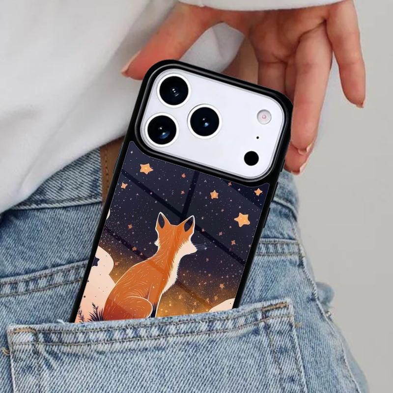 Милый чехол для телефона с лисой для iPhone 16e 15 14 13 12 17 Pro Max Plus Air 17pro Cover Coque