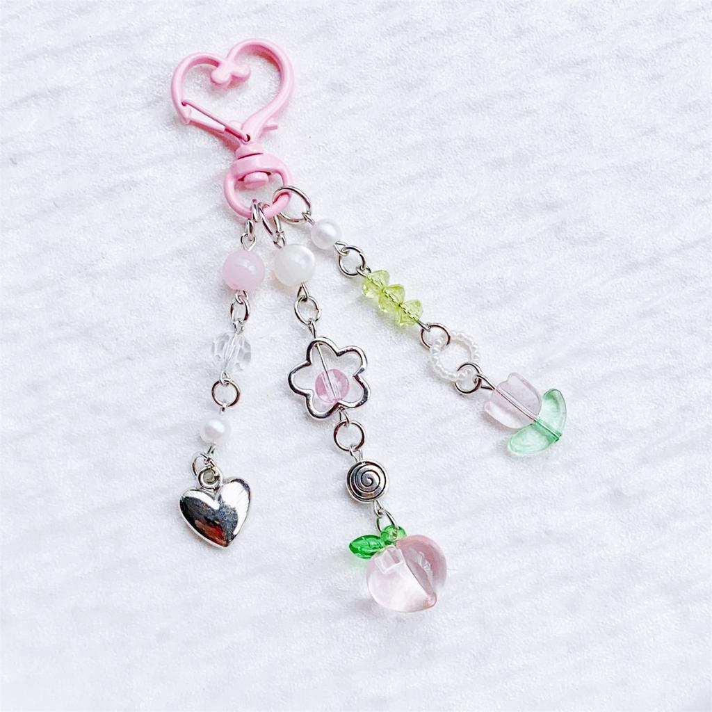 Портативные брелки для телефонов Декорации Фруктовая тематика Телефонные брелки Акриловые эстетические аксессуары для украшения сумок