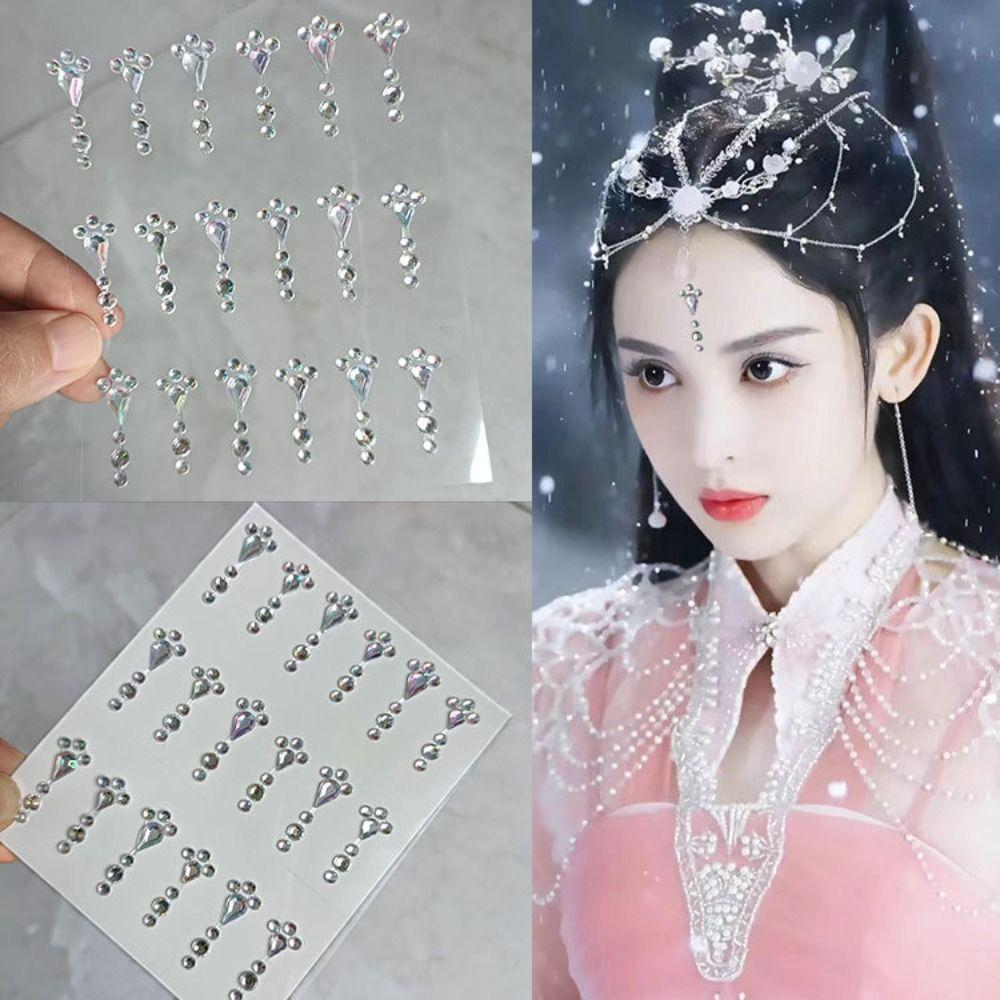 Shadow Crystal Pearls Makeup Tools Eyeliner Diamond Decals Face Tattoo Stickers Face Rhinestone Stickers Body Colored Diamonds