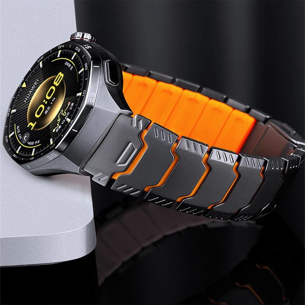 22-мм универсальный титаново-силиконовый магнитный ремешок для Huawei Watch GT6/5/4 Pro Ремешок для часов Xiaomi GTR 3/4/Pro/Haylou