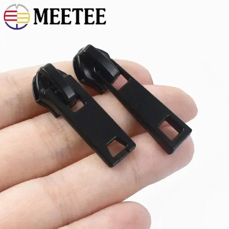 5/10 шт. Meetee 5# Водонепроницаемый бегунок с обратной молнией для нейлоновых молний, невидимая головка бегунка для молнии, швейная фурнитура для одежды