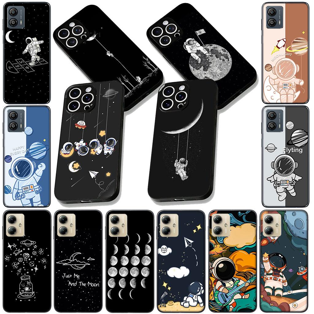 Чехол для Samsung Galaxy A05 A06 A14 A50 A51 A52 A12 A13 A17 A70 A07 A25 A26 A56 A23 M53 Case Креативный Дизайн Искусство Астронавт Луна