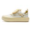 Кеды на платформе Li Ning Cream Puff для скейтбординга Женские низкие Ivory/Pudding Yellow/Beeswax Yellow AZGV086-2