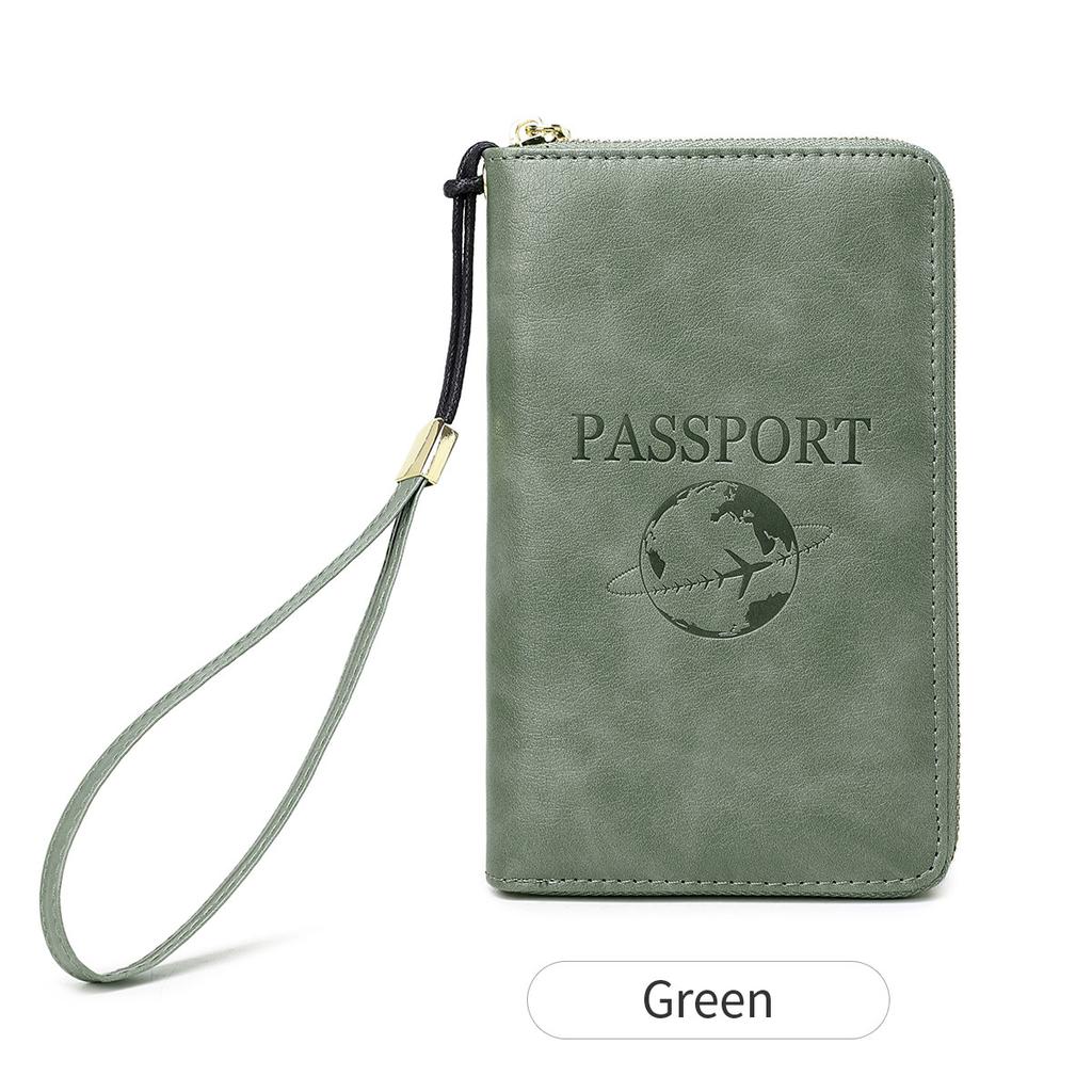 New Passport Bag Long Zipper Passport Clip Multifunctional Travel Storage Document Bag