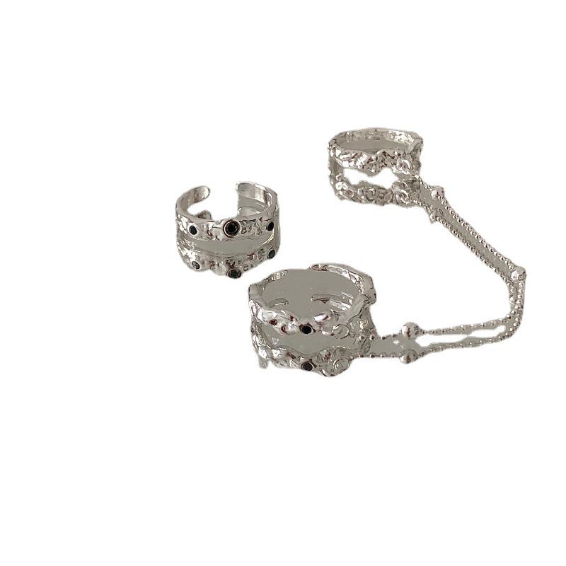 Универсальное открытое регулируемое бриллиантовое кольцо: Элегантный и простой холодный стиль для женщин