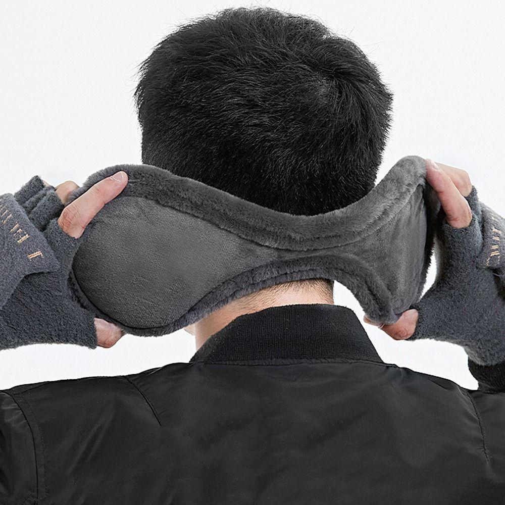 Earflap Solid Color For Female Thicken For Male Earcap Ear Warmers Plush Earmuffs Ear Cover