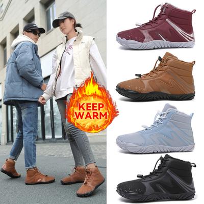 Зимние новые сноубутсы с набивным утолщенным термохлопком, спортивная обувь для улицы, лыжные, мужские и женские износостойкие хлопковые ботинки