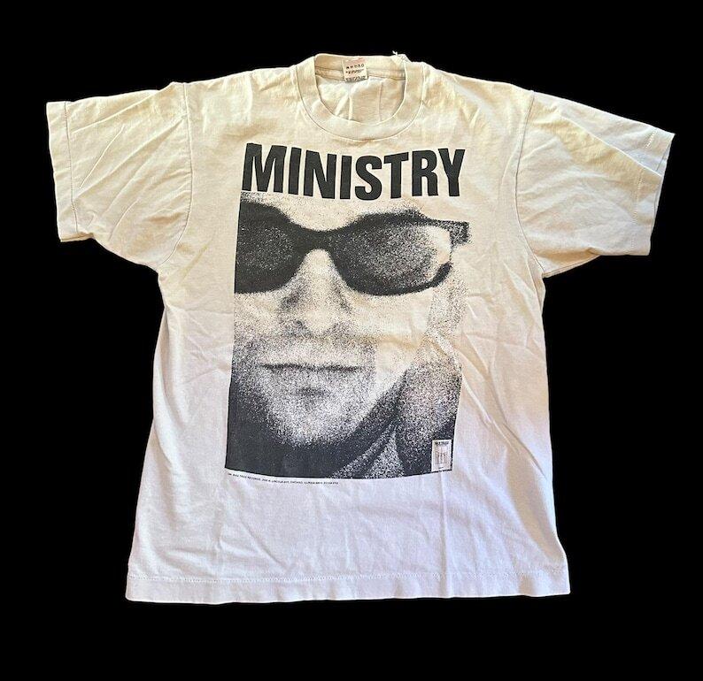 Ministry Shirt, Ministry Band White T-shirt Unisex S-5XL Unisex T-Shirt
