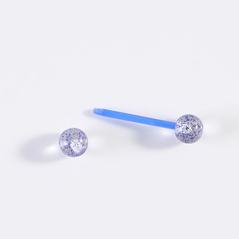 Bendable Acrylic Glitter Tongue & Nipple Piercing Jewelry