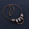 Clear Quartz Rough Necklace, Gemstone Copper Electroformed Jewelry Necklace, Handmade Jewelry, For Anniversary Gift