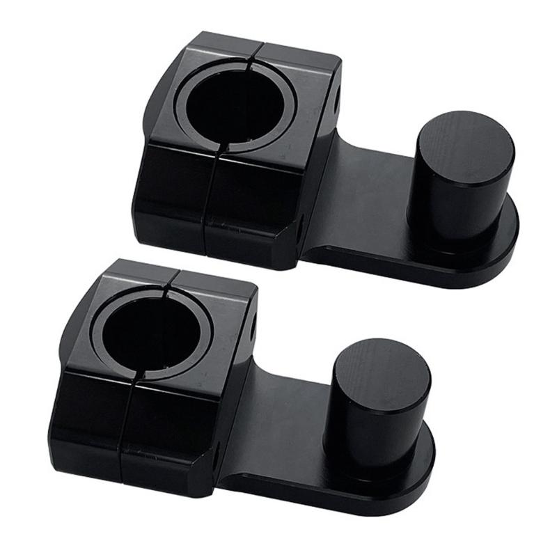 1 Pair Motorcycle Pivoting HandlebarRiser Aluminum Clamps for 22mm 25mm Handlebars Modified Accessories Black