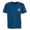 Men's Basic T-shirt with Star Print On the Back WHEELS AND WAVES
