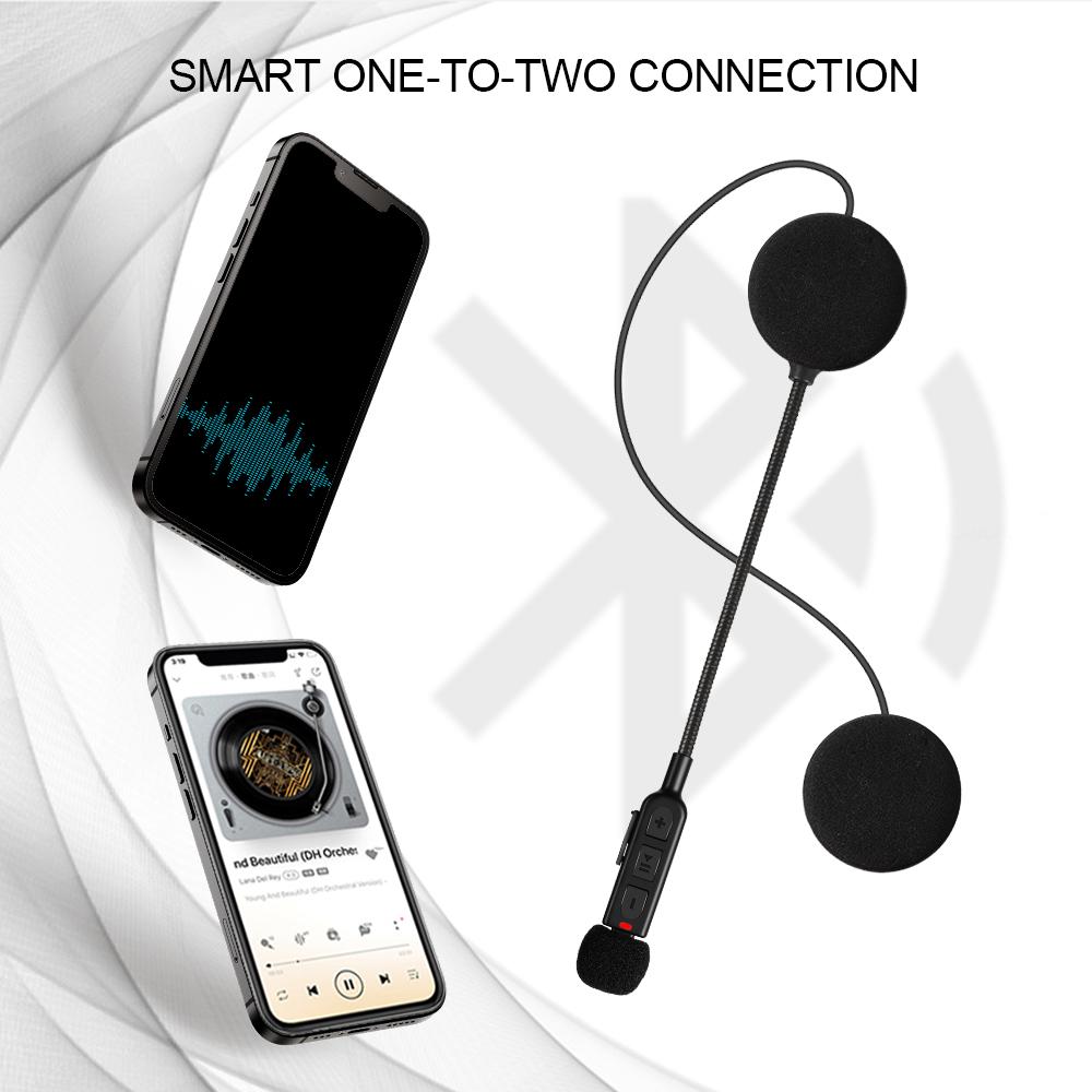BT30 Bluetooth 5.3 Motorcycle Helmet Headset Moto Universal Helmet Headphones Stereo Wireless Handsfree Call with 250mAh