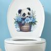 Fun-m91 мультфильм милый красный панда цветок корзина туалет с ванной ванная комната украшение дома настенные наклейки