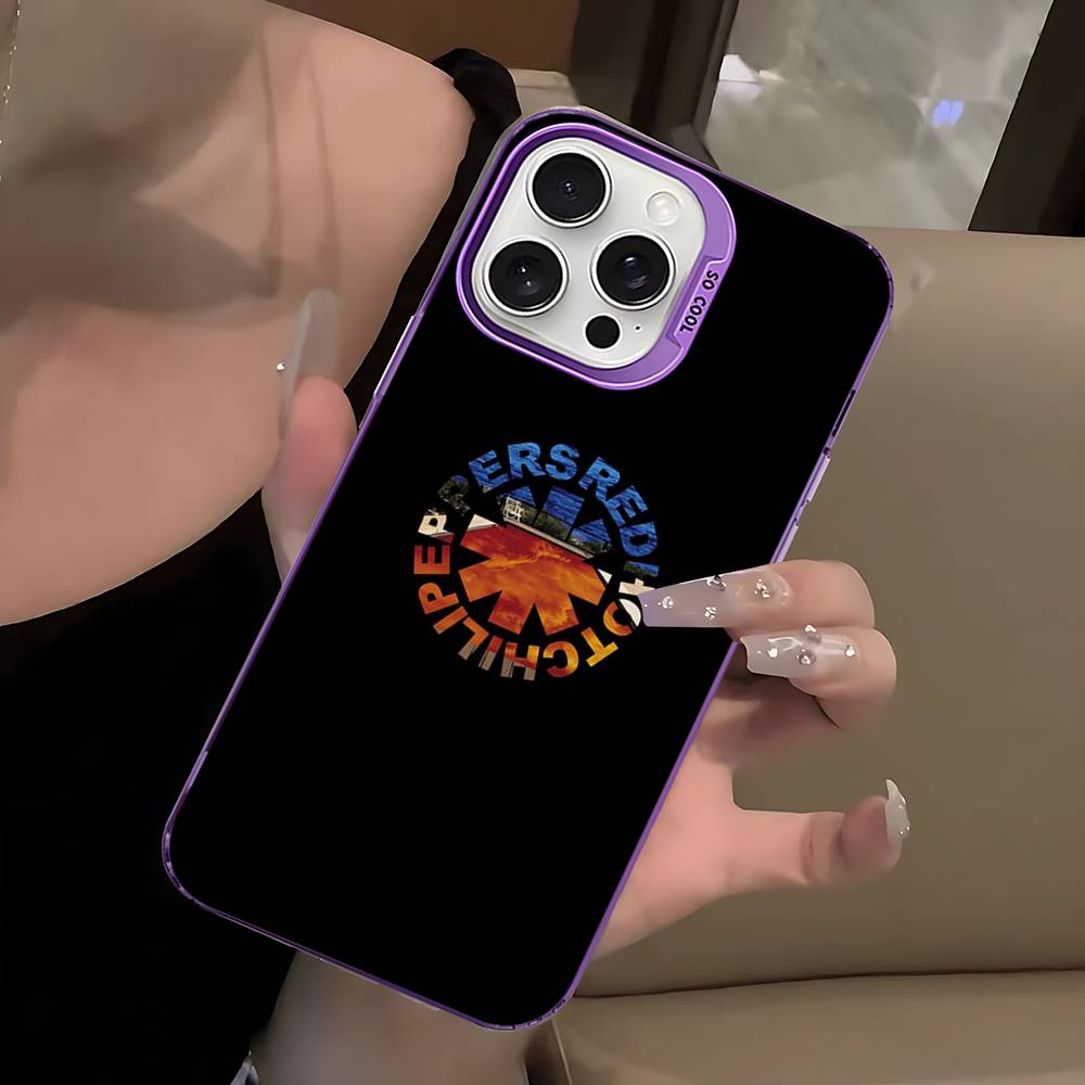 Чехол для телефона группы Red Hot Chili P-Peppers Цвет Серебристый Корпус Для IPhone 17 16 15 14 13 12 11 Pro Max Plus