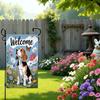1pc Beagle Welcome Garden Flag - 30.48x45.72 cm, Outdoor Yard Decor