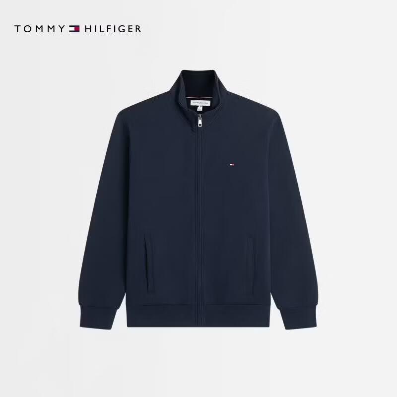 Tommy Hilfiger Мужская осенняя толстовка с вышивкой и воротником-стойкой на молнии