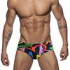 Men Swim Briefs Black Line Color Low Waist Tight Fit Sexy Swimwear Beach Wear Tanning Surfing