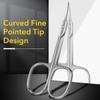 Manicure Scissors Cuticle Cutter Curved Tip Nail Pedicure Tool Professional Stainless Steel Dead Skin Remover